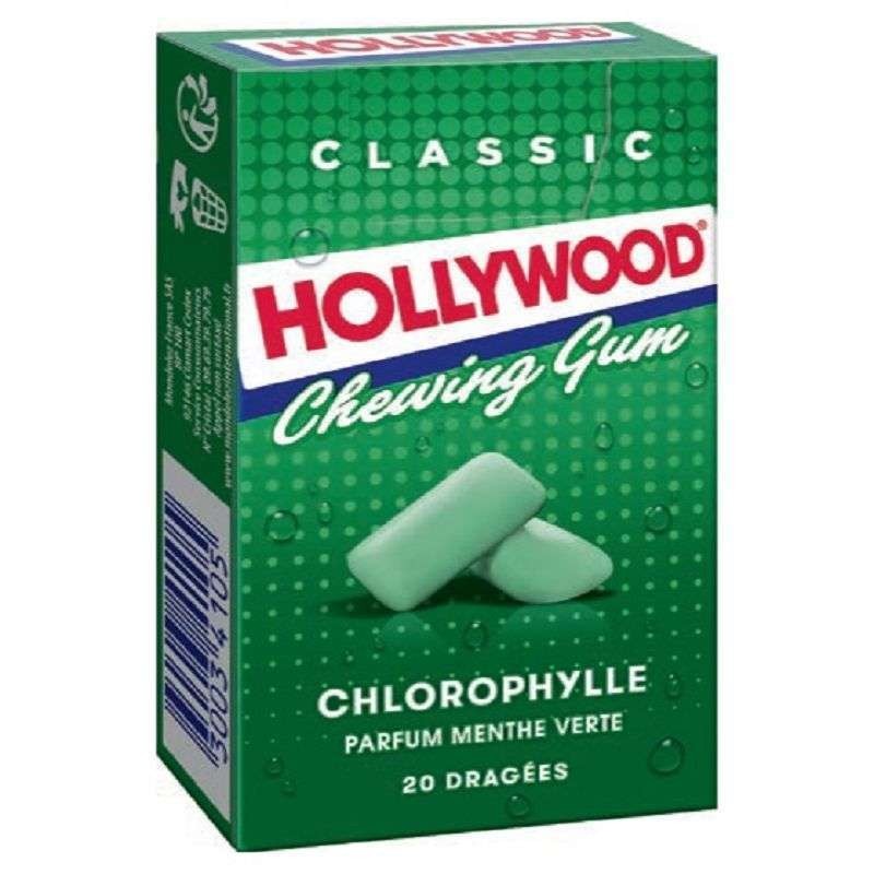 Boîte de 20 chewing-gums Hollywood Classic parfum menthe verte