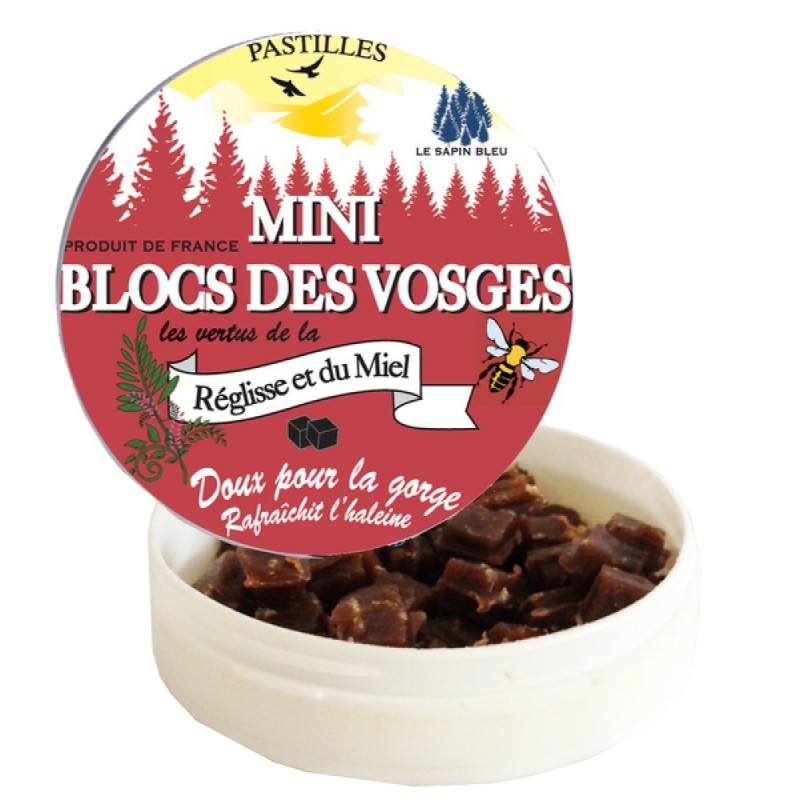 Mini blocs des Vosges - Bonbon réglisse et miel