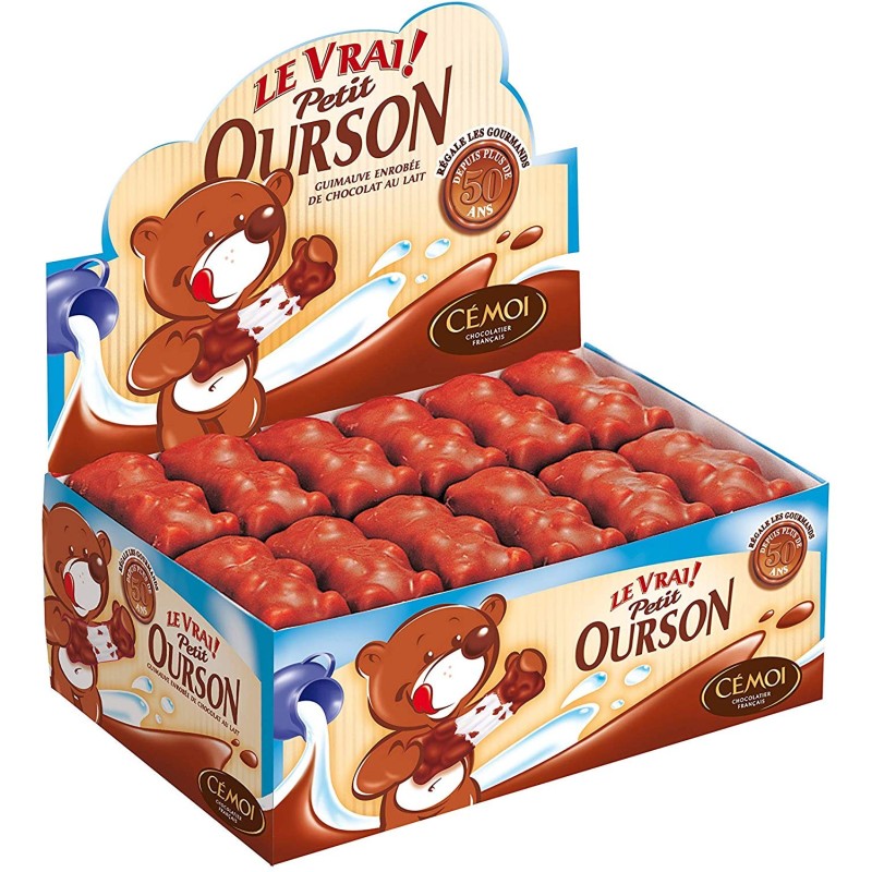Oursons chocolat Bouquet d'Or, ourson chocolat cémoi, ourson guimauve