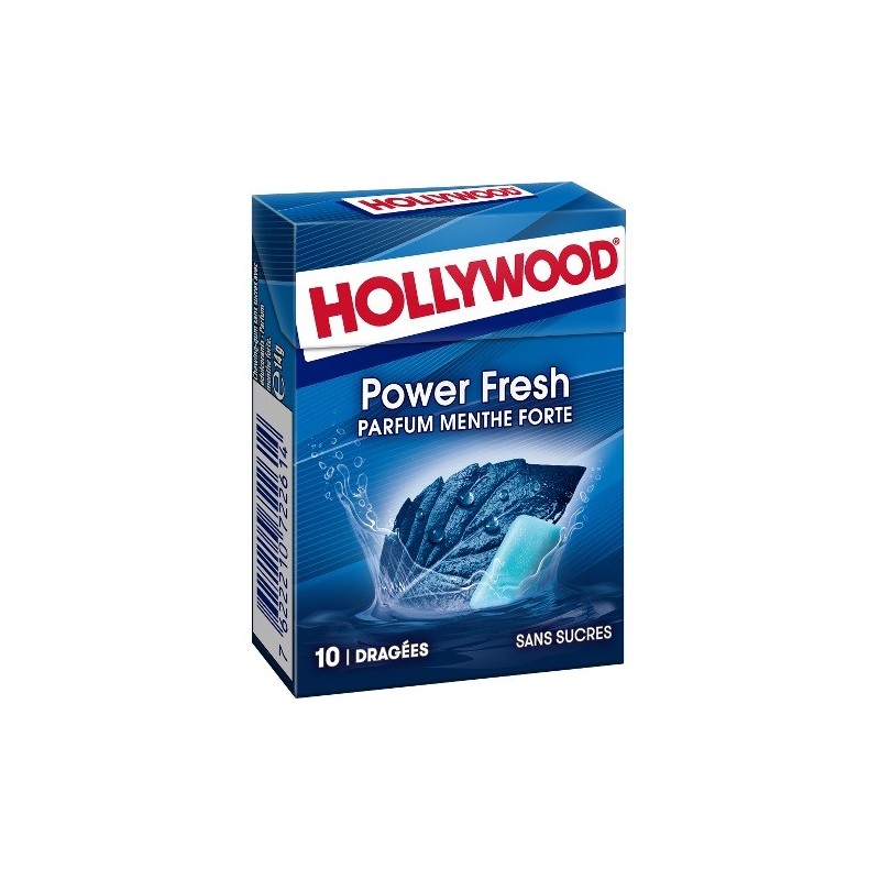 Hollywood chewing gum powerfresh - Bonbon menthe sans sucre