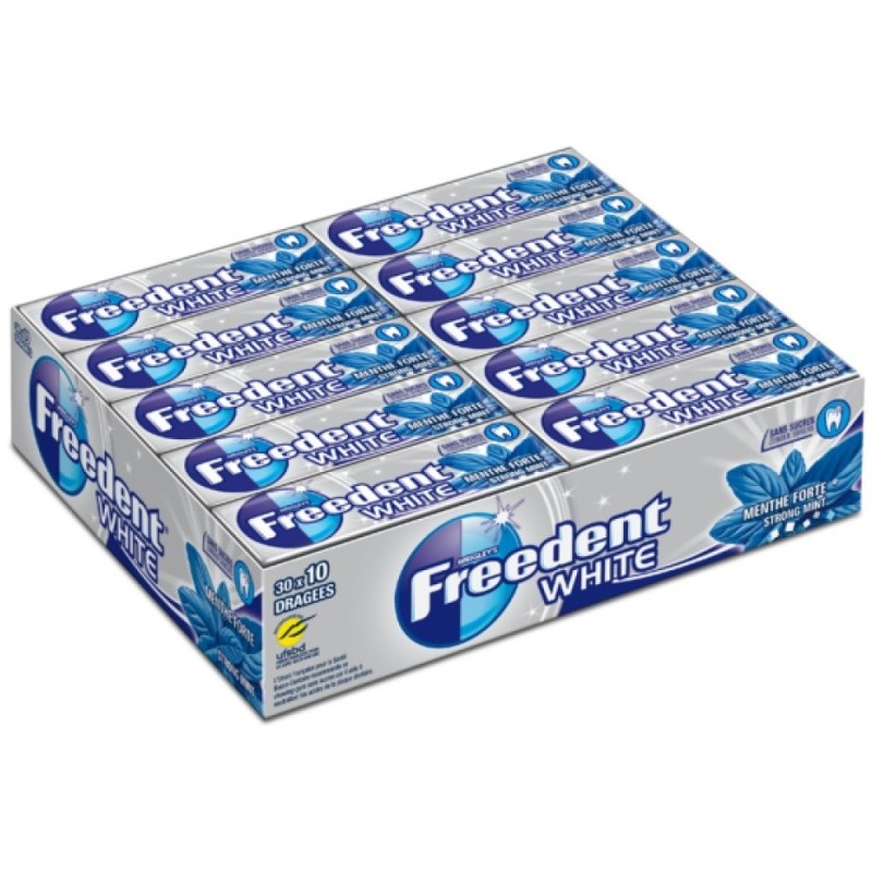 Freedent White Menthe Forte Chewing Gum Sans Sucre