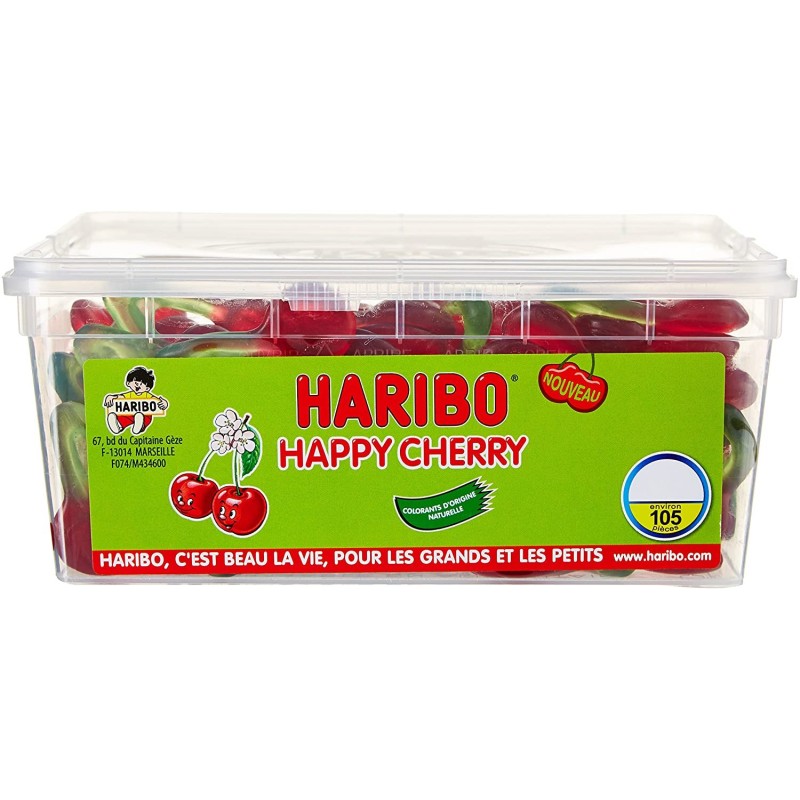 Happy Cherry - Bonbons Haribo gélifiés - boîte 105 pièces