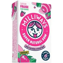 Chewing gum Milliways fraise sans sucre