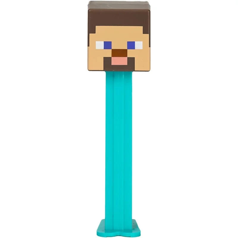 Pez Minecraft Steve + 1 recharge bonbons