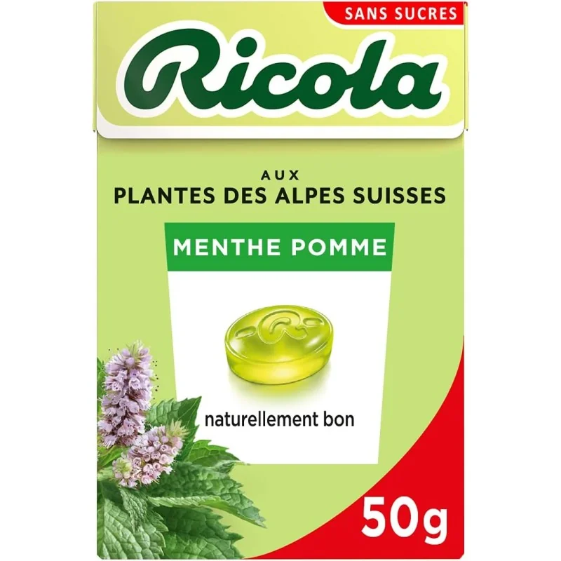 Bonbons Ricola menthe sans sucre